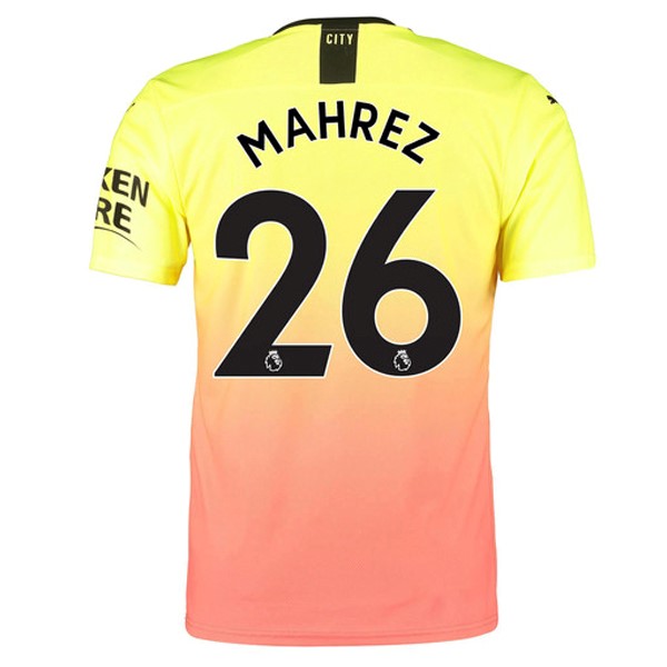 Trikot Manchester City NO.26 Mahrez Ausweich 2019-20 Orange Fussballtrikots Günstig